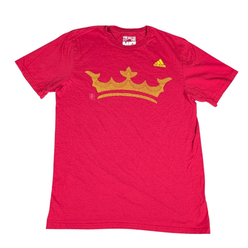 Adidas Real Salt Lake T-Shirt Mens Medium Red Crown Graphic Excellent